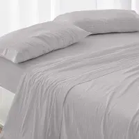 OEM Ensemble de literie 4 pièces, 180x190/200 cm, gris, Velvelina