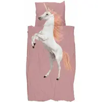 OEM Ensemble de literie licorne, rose, 135x200 cm + 80x80 cm