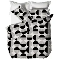 OEM Jeu de literie, 100% coton, comprenant une housse de couette de 250x240 cm et deux taies d'oreiller de 52x82 cm