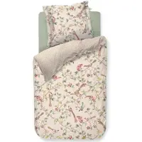 OEM Parure de lit Good Nightingale, couleur sable, 200x200 cm, 100% coton, parure de lit réversible