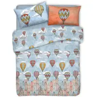 OEM Jeu de literie pour lit double, 100% coton, dimensions 250x200 cm, comprenant 2 taies d'oreiller