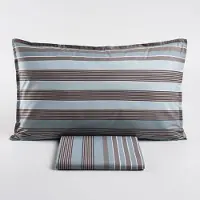 OEM Ensemble de literie pour lit double, dimensions 250x200 cm, comprenant 3 pièces, en percale de coton, motif géométrique