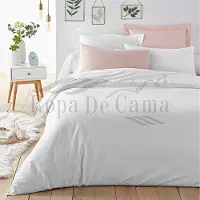 OEM Ensemble de housses de couette 1000 fils, coton égyptien, taille King britannique, blanc, 3 pièces.