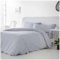 OEM Couverture de lit 150 cm, en coton, gris, ensemble de 3 pièces