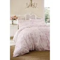 OEM Couvre-lit complet, taille King Size, 230x220 cm, 100% coton, rose pâle