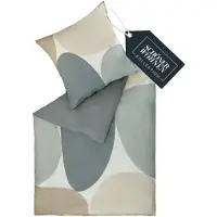 OEM Ensemble de draps Pebble, 135x200 cm, en coton, gris, 2 pièces