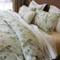 OEM Ensemble de literie Queen, 3 pièces, motif floral, en coton égyptien