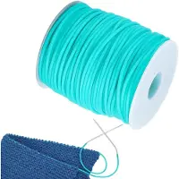 OEM Tuyau en caoutchouc de 2 mm, cordon creux de 1 mm de diamètre, 54,68 mètres, couleur turquoise, sur bobine