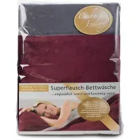 OEM Couvre-lit et taies d'oreiller, ensemble 135x200 cm, 80x80 cm, en microfibre, couleur bordeaux