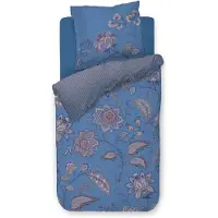 OEM Parure de lit Mumbai Night, bleu, 200x200 cm + 2 taies d'oreiller 80x80 cm