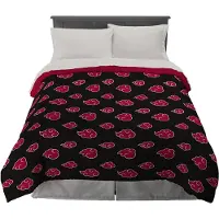 OEM Couverture de lit Naruto, en microfibre, taille queen, motif Akatsuki