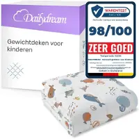 OEM Couverture lestée pour enfants, 104x150 cm, 3,2 kg, motif safari, 100% coton