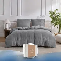 OEM Parure de lit en mousseline, 200x200 cm, 100% coton, ensemble de 3 pièces