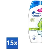 Head & shoulders 15 flacons de shampooing Apple Fresh - 400 ml - Pack économique - 15 pièces