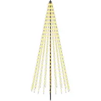 Syfax Arbre de Noël LED, 235 cm, 500 LED, lumière blanche chaude, structure en fer, couleur noire