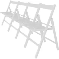 Dripio Ensemble de 4 chaises pliantes en bois de hêtre, de couleur blanche, dimensions : 43 x 43 x 79 cm