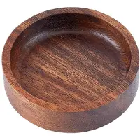 Merkloos Plateau de service en bois d'acacia, 10 cm, plateau décoratif en bois, étagère à bijoux