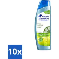 Head & shoulders – Shampooing antipelliculaire – Pure Intense – Régulateur de sébum – 250 ml – Pack économique – 10 pièces