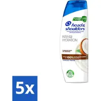 Head & shoulders – Shampooing antipelliculaire – Soin hydratant intense – À l'huile de noix de coco – 285 ml - Pack économique - 5 pièces
