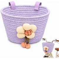 Merkloos Remorque à vélo pour enfants - Fabriquée à la main - Rose avec motif floral