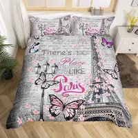 Merkloos Ensemble de couette - Super King - Motif floral moderne, multicolore
