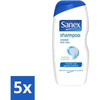 Sanex 5 flacons de shampooing anti-pellicules, à la camomille et aux protéines de blé, 250 ml. Pack économique de 5 pièces