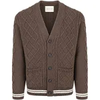 Gant Vestes en maille marron / blanc