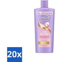 Unilever 20 flacons de shampooing Andrélon Extra Brillance, 685 ml chacun. Pack économique de 20 pièces