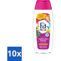 Fa Pflege 10 flacons de gel douche et shampooing "Fa Kids Underwater Fantasy" - 250 ml - Pack économique - 10 pièces
