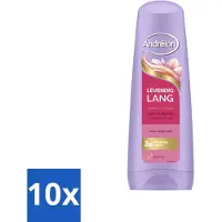 Unilever 10 x Après-shampooing Andrélon Levendig Lang - 200 ml - Pack économique - 10 pièces