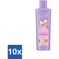 Unilever 10 flacons de shampooing Andrélon Extra Brillance, 250 ml chacun, lot économique
