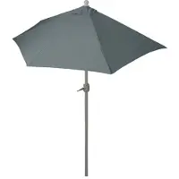 Generique Parasol Parla alu, hémicycle, parasol balcon UV 50+ 300cm anthracite sans pied