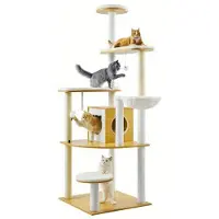 Selius Klimpaal – Poste à grimper – Arbre à chat – Meuble pour chat – Maison pour chat – Conception multi-niveaux – MDF durable