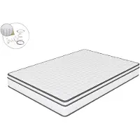 Selius Matelas à ressorts ensachés - Matelas en mousse à froid - Matelas 7 zones - Épaisseur : 25 cm - Nombre de ressorts ensachés : 23 cm