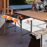 Selius Table de travail pliante - Table de travail portable - Table de bricolage - Table pliante - Table de travail avec pinces