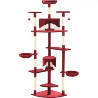 Selius Kattentoren - Griffoir pour chats - Structure d'escalade - Arbre à chat - Maison pour chats - Griffoirs en sisal - Revêtement en polyester doux
