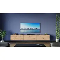 Furnitech TV Lowboard TV Board suspendu Armoire TV/300 cm Chêne Artisan M9-24M-DA5-1G