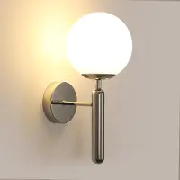 COMELY Wandlampe Innen : Applique murale moderne, design industriel, abat-jour en verre mat, douille E27