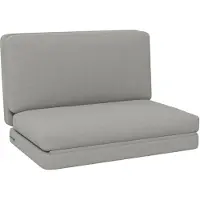 Selius Fauteuil convertible 2 en 1 - Matelas d'appoint - Fauteuil convertible - Canapé pliable - Gris clair