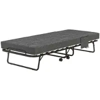 Selius Lit convertible, lit pliant, lit d'appoint, canapé-lit avec compartiment latéral, matelas, gris foncé