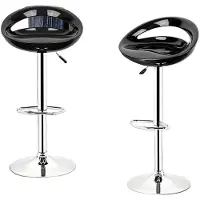 Selius Tabouret de bar - Tabouret bar - Ensemble de tabourets de bar - Chaise de cuisine - Tabouret de bar pivotant - Réglable - Plastique ABS