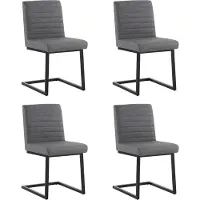 Selius Chaise de salle à manger - Chaise - Chaise coquille - Fauteuil relax - Chaise de bureau - Lot de 4 - Revêtement en similicuir