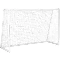 Selius But de football - But de football - Petit but - Filet de football - But d'entraînement - Structure en plastique blanc - Filet robuste