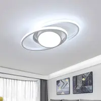COMELY Osairous, plafonnier LED 39W, 6500K, 4290LM, forme ronde, diamètre 38CM. Plafonnier LED moderne pour salon, chambre, couloir, salle à manger (blanc). [Classe d'efficacité énergétique E]