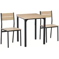 Selius Table de salle à manger de style rustique, peu encombrante et facile à assembler, idéale pour le salon