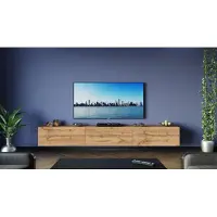 Furnitech TV Lowboard TV Board suspendu Armoire TV/265 cm Chêne Wotan M9-24M-DW6-1E