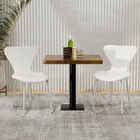 Selius Chaise de salle à manger - Chaise - Chaise coquille - Chaise de cuisine - Fauteuil de salon - Lot de 2 - Velours blanc