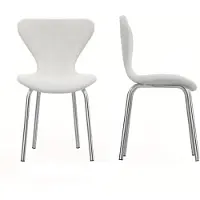 Selius Chaise de salle à manger - Chaise enveloppante - Tabouret de bar - Chaise de cuisine - Chaise - Revêtement blanc de luxe