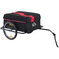 Selius Remorque à vélo - Remorque pour vélos - Remorque de transport de bagages - Chariot de transport - Remorque - Pliable - Cadre en fer robuste
