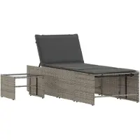 Selius Ensemble de salon - Mobilier d'extérieur - Mobilier de jardin - Transat - Ensemble pour balcon - Chaises longues - Ensemble de 2 pièces - Rotin synthétique (PE)